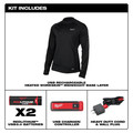 Heated Jackets | Milwaukee 405B-21 WORKSKIN USB Heated Midweight Base Layer Kit image number 1