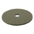 Cleaning & Janitorial Accessories | 3M 5000-20 20 in. Diameter Low-Speed TopLine Autoscrubber Floor Pads 5000 - Green/Amber (5/Carton) image number 2