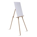 Easels | MasterVision FLX06203MV 60 in. High Wood/Brass Display Tripod Easel - Oak image number 5
