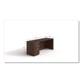 Office Desks & Workstations | Alera AE1NZK-UF2472S HRG 72 in. x 24 in. x 29 in. Seville Series Credenza with Left Pedestal - Mahogany image number 1