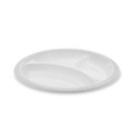 Bowls and Plates | Pactiv Corp. MIC10Y Meadoware 10.25 in. Round 3 Compartment Plates - White (500/Carton) image number 0