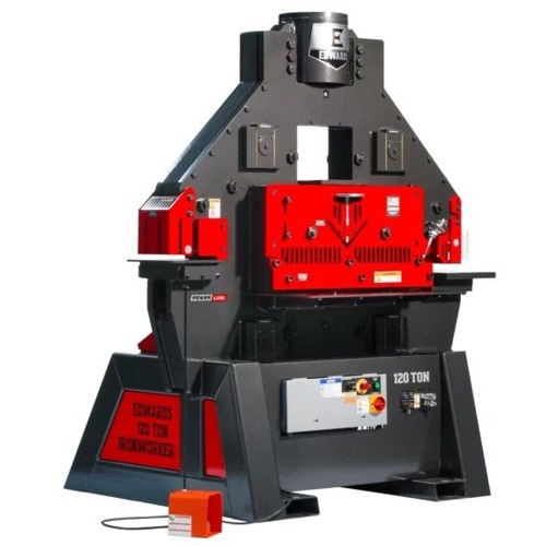 Metal Forming | Edwards ED9-IW120-3P230-A 230V 3-Phase 120 Ton Ironworker with Powerlink image number 0