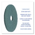 Cleaning Cloths | Boardwalk BWK4016GRE 16 in. Diameter Heavy-Duty Scrubbing Floor Pads - Green (5/Carton) image number 4