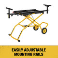 Dewalt DWX726 25 in. x 60 in. x 32.5 in. Heavy-Duty Rolling Miter Saw Stand - Yellow/Black image number 10