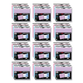 Roaring Spring WIDE 11 in. x 8.5 in. Sheets Landscape Format Writing Pad - Assorted Colors (12/Carton)
