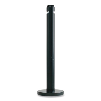Rubbermaid Commercial 4 in. x 41 in. 0.9 gal. Round Steel Smoker's Pole - Black