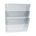 Office Jansan | Storex 70245U06C 13 in. x 4 in. x 14 in. Wall File - Letter Size, Clear (3/Pack) image number 3