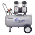 Portable Air Compressors | California Air Tools CAT-15020C-22060 2 HP 15 Gallon 220V 60 Hz Ultra Quiet and Oil-Free Wheelbarrow Air Compressor image number 0
