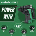 Rotary Hammers | Metabo HPT DH18DBLQ4M 18V Cordless Lithium-Ion Brushless SDSplus Rotary Hammer (Tool Only) image number 5