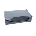  | Universal UNV08100 13 in. x 9 in. x 2.75 in. Recycled 2-Section Plastic Side Load Desk Tray - Letter, Black (2/Pack) image number 3