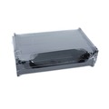 Office Jansan | Universal UNV08100 13 in. x 9 in. x 2.75 in. Recycled 2-Section Plastic Side Load Desk Tray - Letter, Black (2/Pack) image number 3