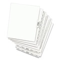 Office Jansan | Avery 01400 11 in. x 8.5 in. 26-Tab A to Z Avery Style Preprinted Legal Exhibit Side Tab Index Dividers - White (1-Set) image number 0