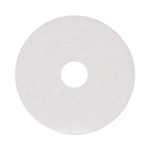 Cleaning & Janitorial Accessories | Boardwalk BWK4015WHI 15 in. Diameter Polishing Floor Pads - White (5/Carton) image number 0