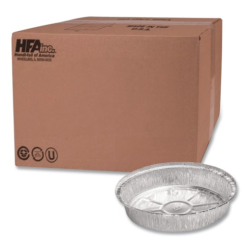 Labor Day Sale! Save $30 off $199! | Handi-Foil 2058-30-500 8 in. 37 oz. Aluminum Container - Silver (500/Carton) image number 0