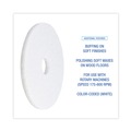 Floor Cleaners | Boardwalk BWK4016WHI 16 in. Polishing Floor Pads - White (5/Carton) image number 4