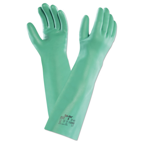Rubber Gloves | AnsellPro 102945 Sol-Vex Nitrile Gloves - 9 (12 Pair/Carton) image number 0