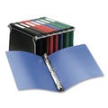 Office Jansan | Avery 14800 11 in. x 8.5 in. 3 Rings 1 in. Capacity Hanging Storage Flexible Non-View Binder with Round Rings - Blue image number 3