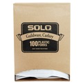 Cutlery | SOLO GBX5FW-0007 Guildware Cutlery Extra Heavyweight Plastic Forks - White (100/Box) image number 1
