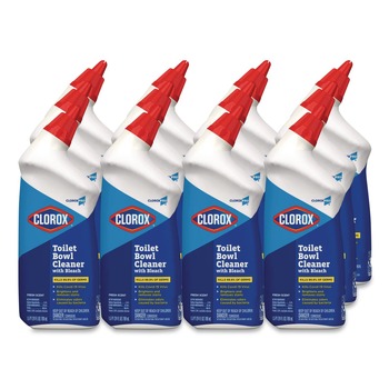 Clorox 24 oz. Bottle Toilet Bowl Cleaner with Bleach - Fresh Scent (12/Carton)
