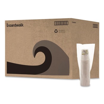 Boardwalk BWKDEER8HCUP 8 oz. Deerfield Printed Paper Hot Cups (20 Cups/Sleeve, 50 Sleeves/Carton)
