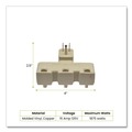 Office Electronics & Batteries | GoGreen Power GG-03431BE 3 Outlet Right Angle Wall Tap, Beige image number 1