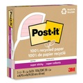 Notebooks & Pads | Post-it Notes Super Sticky 675R-3SSNRP 4 in. x 4 in. Wanderlust Pastels 70 Sheets Ruled 100% Recycled Paper Super Sticky Notes (3/Pack) image number 2