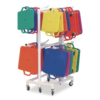 Champion Sports MSCART 21 in. x 27 in. x 54 in. 176 lbs. Capacity ABS Plastic Scooter Storage Cart - White