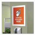  | Deflecto 68886W Self Adhesive Sign Holders with 11 in. x 17 in. Insert - Clear with White Border (2/Pack) image number 3