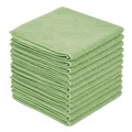 Cleaning Cloths | Boardwalk BWK12GRECLOTH 12 in. x 12 in. Microfiber Cloths - Green (12/Pack) image number 0