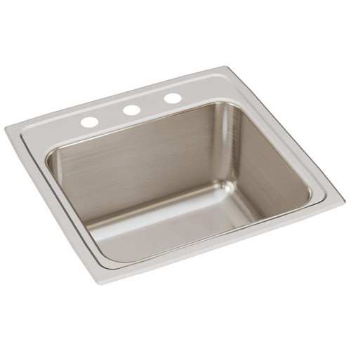 Elkay DLR1919103 Lustertone Classic 19-1/2 in. x 19 in. x 10-1/8 in. Single Bowl Drop-in Stainless Steel Laundry Sink image number 0
