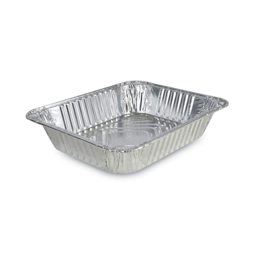 Early Labor Day Sale | Boardwalk BWKSTEAMHFDP Aluminum Deep Half-Size Steam Table Pan (100/Carton) image number 0