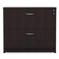Office Jansan | Alera ALEVA513622ES Valencia Series 34 in. x 22.75 in. x 29.5 in. Legal/Letter-Size 2-Drawer Lateral File - Espresso image number 0