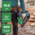Framing Nailers | Metabo HPT NR3690DCM 36V MultiVolt 3-1/2 in. Cordless Paper Strip Framing Nailer Kit (2.5 Ah) image number 11