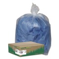 Trash Bags | Earthsense Commercial 1507260 38 in. x 58 in. 1.5 mil 60 Gallon Linear Low Density Recycled Can Liners - Clear (100/Carton) image number 1