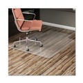 Office Jansan | Deflecto CM21232 45 in. x 53 in. EconoMat All Day Use Flat Packed Wide Lipped Chair Mat for Hard Floors - Clear image number 6