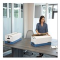 Boxes & Bins | Bankers Box 0002501 12.25 in. x 16 in. x 11 in. Letter/Legal Files Medium-Duty Strength Storage Boxes - White,Blue (4/Carton) image number 4