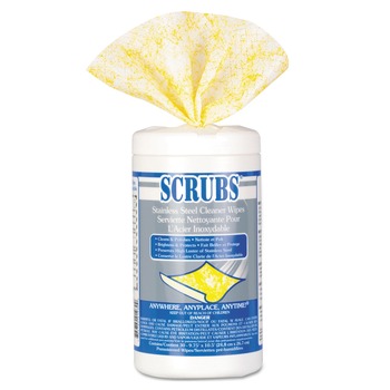 PRODUCTS | SCRUBS 91930 9.75 in. x 10.5 in. Stainless Steel Cleaner Towels (6 Canisters/Carton , 30/Canister)