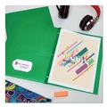 Office Jansan | Avery 47977 0.5 in. Capacity 11 in. x 8.5 in. Prong Fastener Two-Pocket Folder - Green (25/Box) image number 3