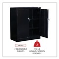  | Alera CM4218BK Assembled 36 in. x 18 in. High Storage Cabinet with Adjustable Shelves - Black image number 4