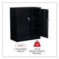  | Alera CM4218BK 36 in. x 18 in. x 42 in. Assembled High Storage Cabinet with Adjustable Shelves - Black image number 4