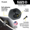 Wire Management | Klein Tools 450-400 10-Piece 1 Slot Adhesive Cable Mounting Clip Set image number 1