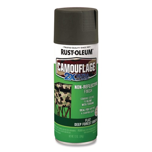 Office Jansan | Rust-Oleum 279175 12 oz. Aerosol Can Camouflage Spray Paint - Flat Deep Forest Green image number 0