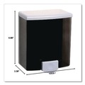 Soap Dispensers | Bobrick BOB 42 5.81 in. x 3.8 in. x 6.88 in. Surface-Mount Manual Liquid Soap Dispenser - Black image number 1
