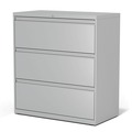  | Alera 25490 36 in. x 18.63 in. x 40.25 in. 3 Legal/Letter/A4/A5 Size Lateral File Drawers - Light Gray image number 1