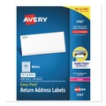 Office Jansan | Avery 05167 0.5 in. x 1.75 in. Easy Peel Address Labels with Sure Feed Technology for Laser Printers - White (80/Sheet, 100 Sheets/Box) image number 0