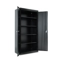 Office Filing Cabinets & Shelves | Alera CM7218BK 36 in. x 72 in. x 18 in. Assembled High Storage Cabinet with Adjustable Shelves - Black image number 1