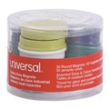Office Jansan | Universal UNV31251 High-Intensity Circle Magnets - Assorted (30/Pack) image number 2
