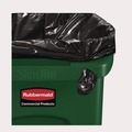Trash & Waste Bins | Rubbermaid Commercial FG354007GRN 23 Gallon Slim Jim Recycling Container with Venting Channels - Green image number 6