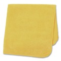 Office Jansan | Rubbermaid Commercial 1820580 12 in. x 12 in. Microfiber Cleaning Cloths - Yellow (24/Pack) image number 2