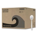 Office Jansan | Boardwalk BWKSOUPHWPPWH Heavyweight Polypropylene Cutlery Soup Spoon - White (1000/Carton) image number 0